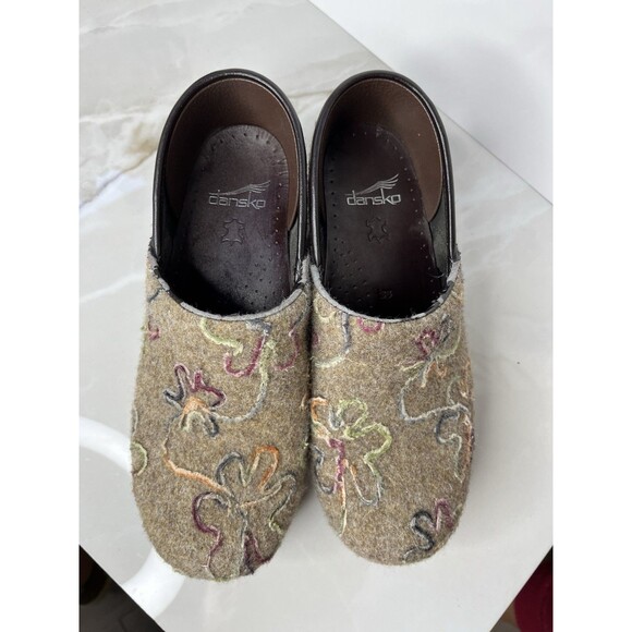 dansko professional clogs 38 Us 7.5 8 Beth Napa Brown Floral Shoes Slip On Mules - Picture 5 of 8